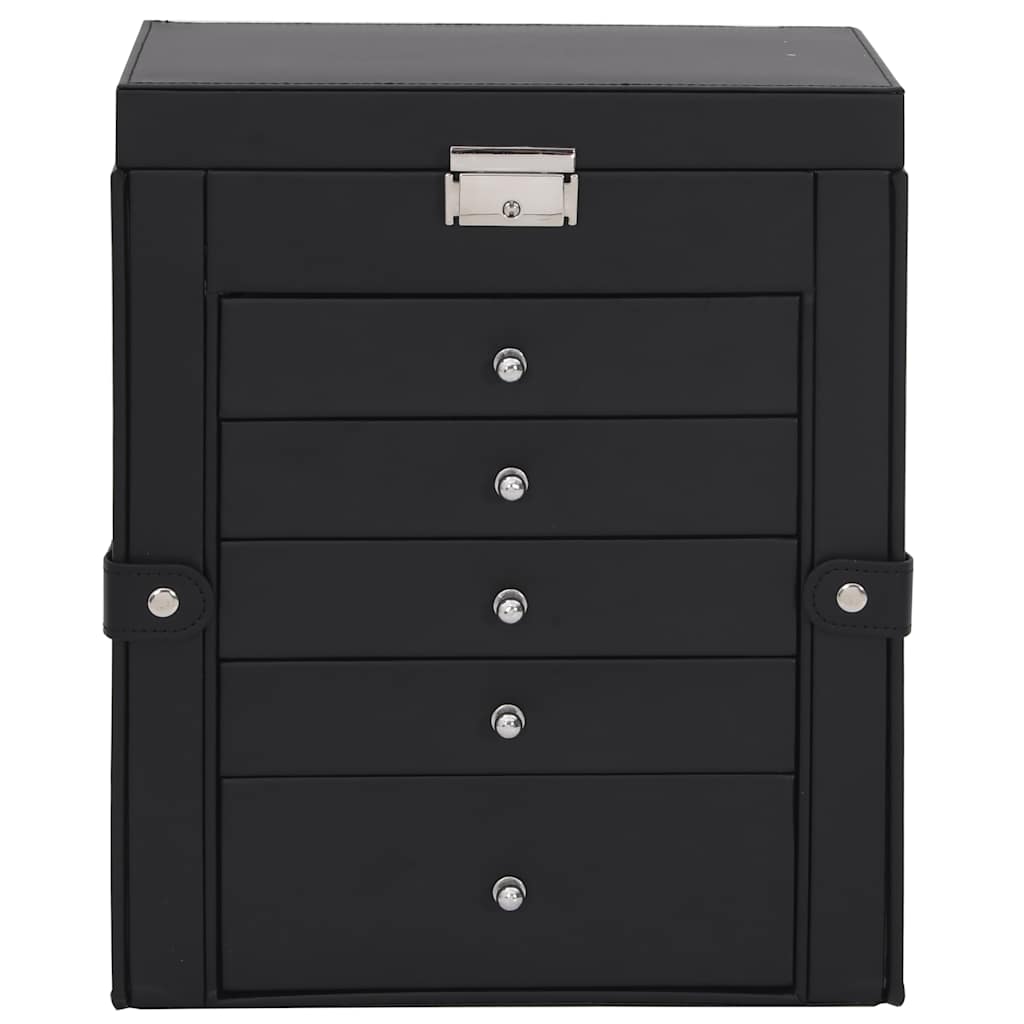 Portagioie a 6 Strati con Specchio Chiudibile a Specchio Nero 4103565