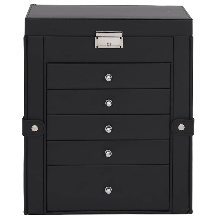 Portagioie a 6 Strati con Specchio Chiudibile a Specchio Nero 4103565