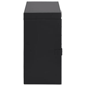 Portagioie a 6 Strati con Specchio Chiudibile a Specchio-Portagioie Specchiato Nero