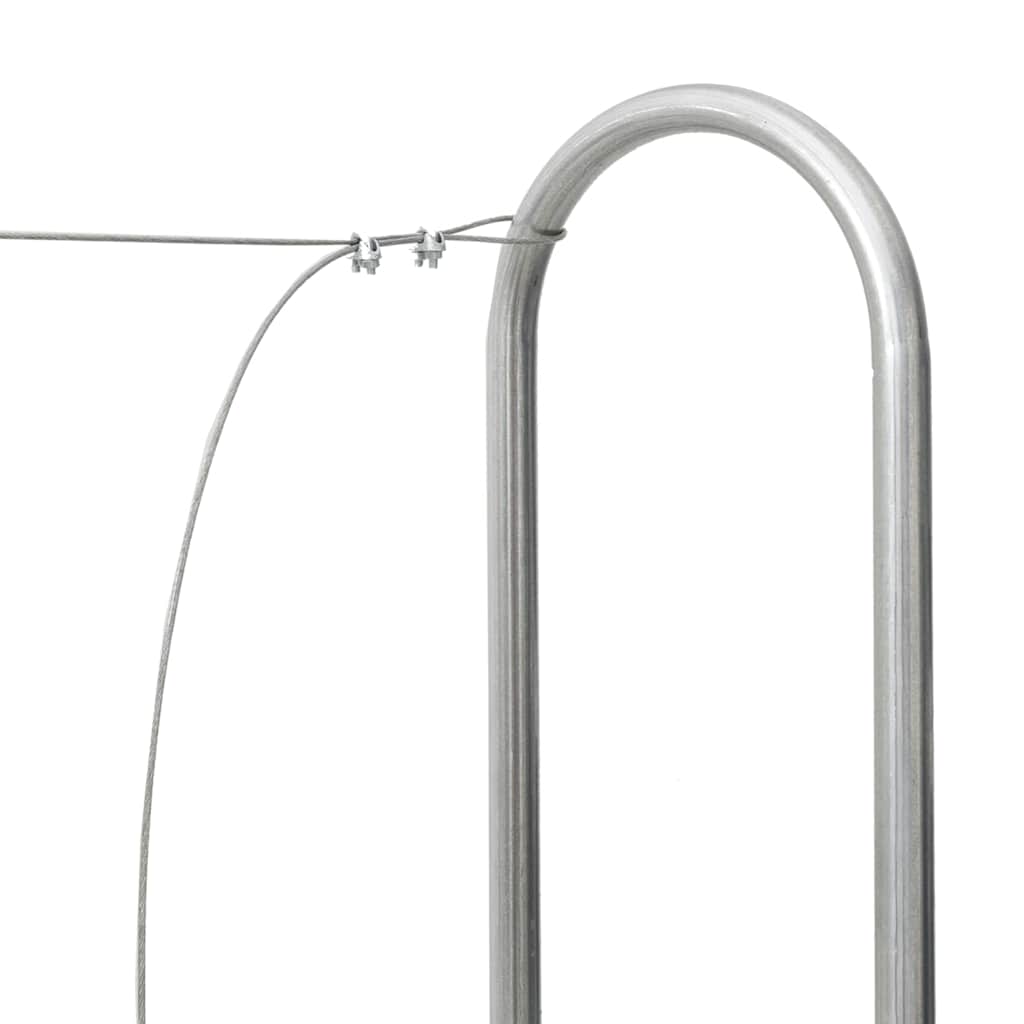 vidaXL Rastrelliera per Legna 150x25x150 cm in Acciaio Zincato