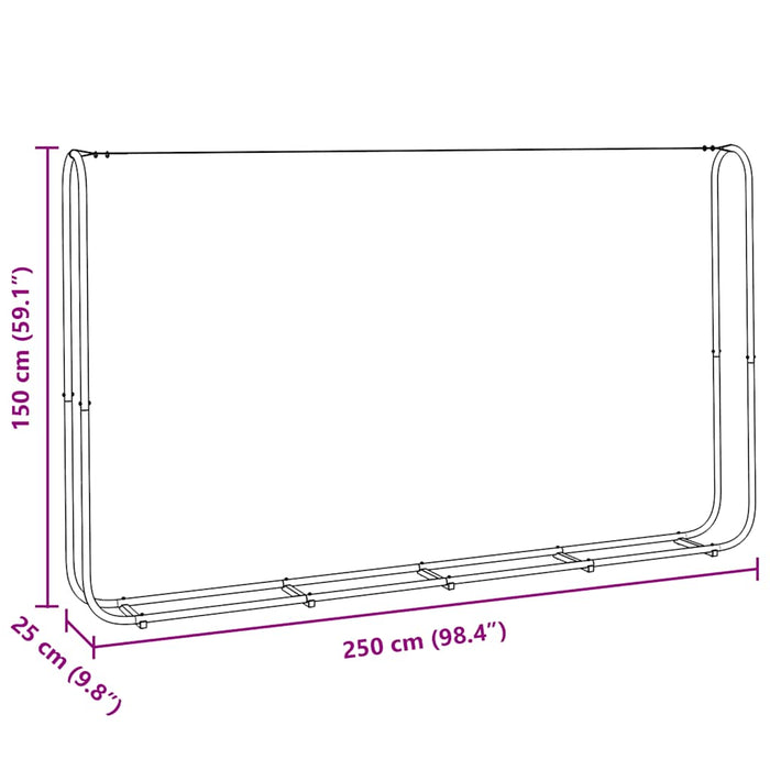 vidaXL Rastrelliera per Legna 250x25x150 cm in Acciaio Zincato