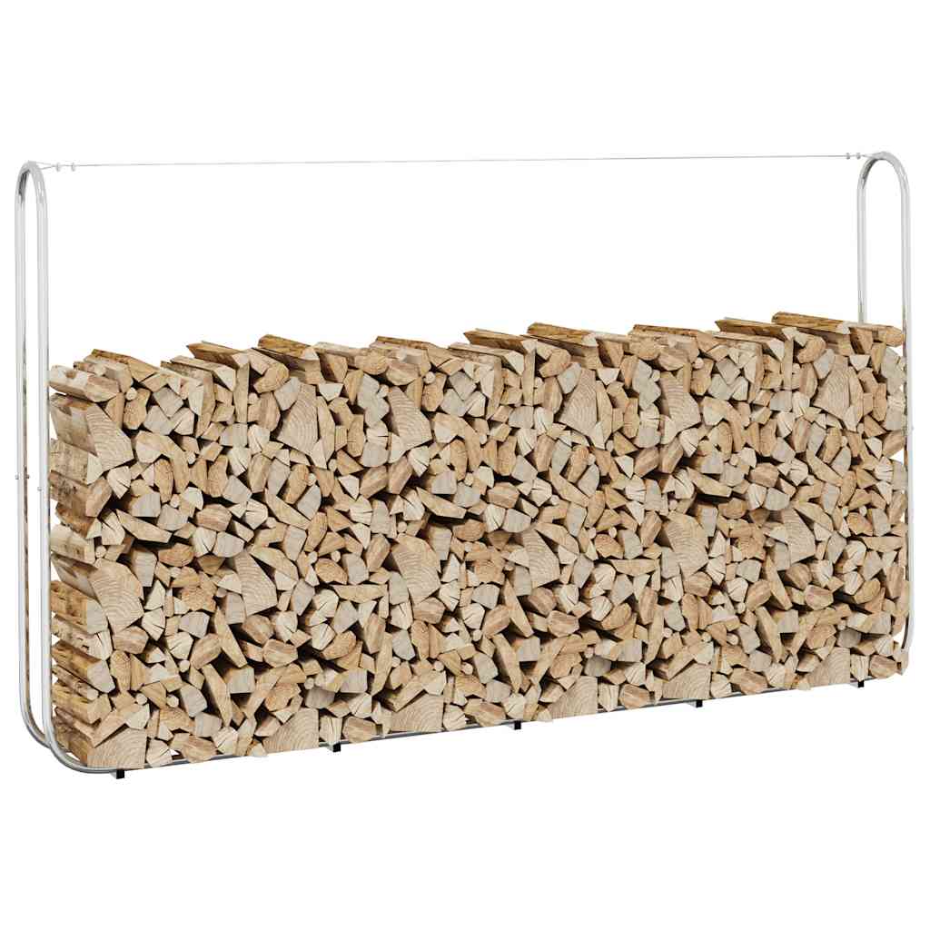 vidaXL Rastrelliera per Legna 250x25x150 cm in Acciaio Zincato