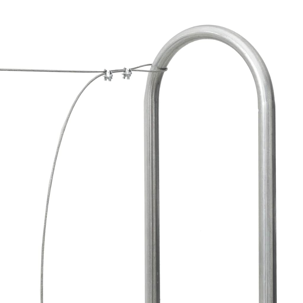 vidaXL Rastrelliera per Legna 300x25x150 cm in Acciaio Zincato