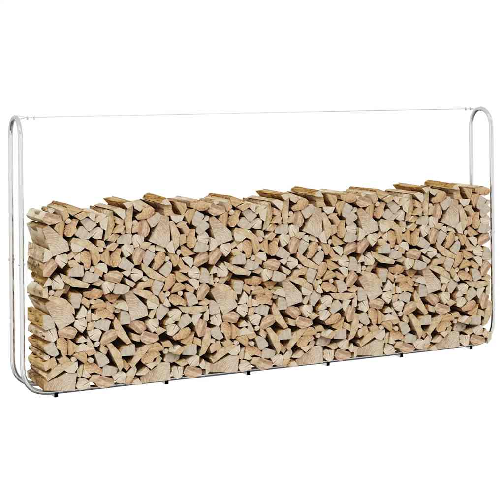 vidaXL Rastrelliera per Legna 300x25x150 cm in Acciaio Zincato