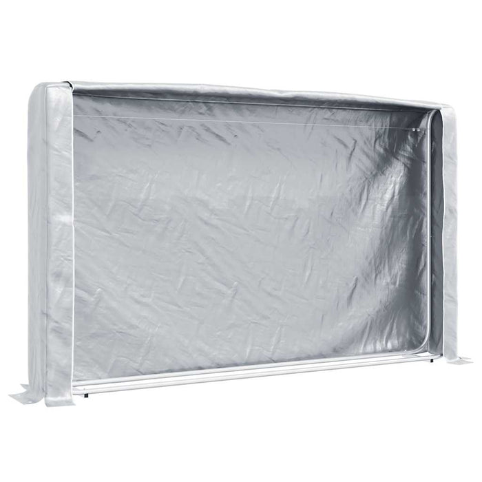 vidaXL Rastrelliera per Legna con Copertura Antipioggia 150x25x150 cm