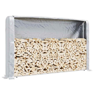 vidaXL Rastrelliera per Legna con Copertura Antipioggia 150x25x150 cm