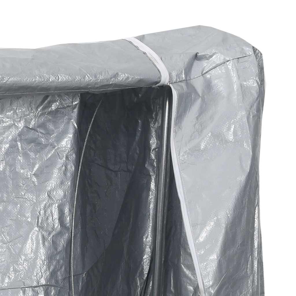 vidaXL Rastrelliera per Legna con Copertura Antipioggia 150x25x150 cm