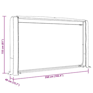 vidaXL Rastrelliera per Legna con Copertura Antipioggia 150x25x150 cm