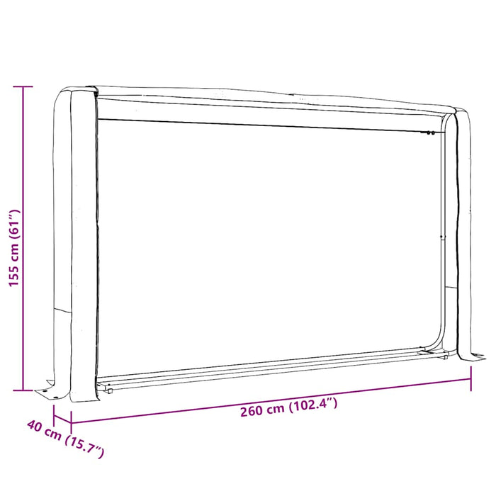 vidaXL Rastrelliera per Legna con Copertura Antipioggia 150x25x150 cm