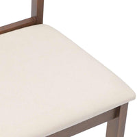 Sedie da Pranzo con Cuscini 2pz Marrone Legno Massello di Hevea 4102380