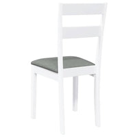 Sedie da Pranzo con Cuscini 2 pz Bianco Legno Massello di Hevea 4102384