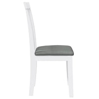 Sedie da Pranzo con Cuscini 2 pz Bianco Legno Massello di Hevea 4102391
