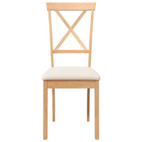 Sedie da Pranzo con Cuscini 2 pz in Legno Massello di Hevea 4102403