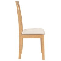 Sedie da Pranzo con Cuscini 2 pz in Legno Massello di Hevea