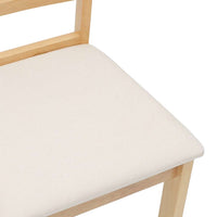 Sedie da Pranzo con Cuscini 2 pz in Legno Massello di Hevea