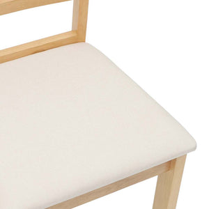 Sedie da Pranzo con Cuscini 2 pz in Legno Massello di Hevea 4102403