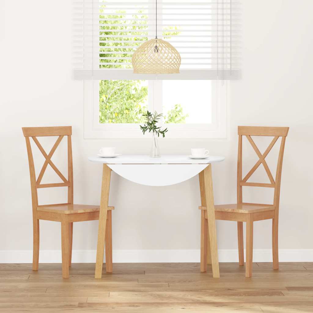 Sedie da Pranzo 2 pz in Legno Massello di Hevea 4102404