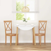 Sedie da Pranzo 2 pz in Legno Massello di Hevea 4102404