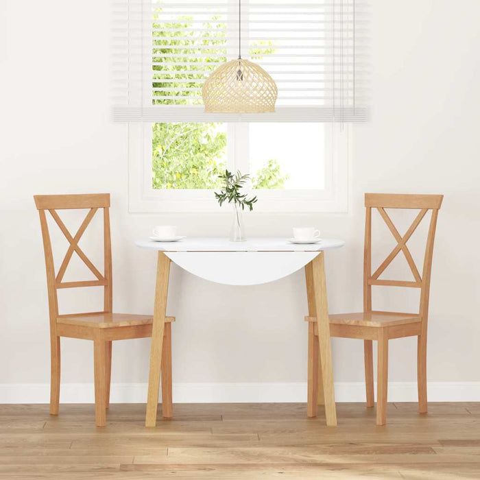 Sedie da Pranzo 2 pz in Legno Massello di Hevea 4102404