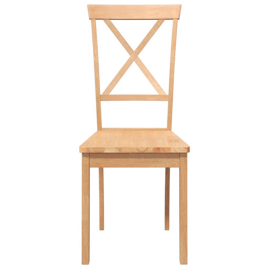 Sedie da Pranzo 2 pz in Legno Massello di Hevea 4102404