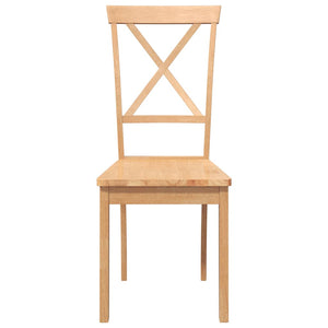 Sedie da Pranzo 2 pz in Legno Massello di Hevea 4102404