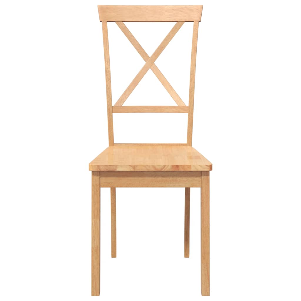 vidaXL Sedie da Pranzo 2 pz in Legno Massello di Hevea