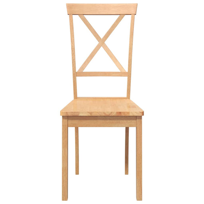 vidaXL Sedie da Pranzo 2 pz in Legno Massello di Hevea