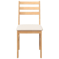vidaXL Sedie da Pranzo con Cuscini 2 pz in Legno Massello di Hevea