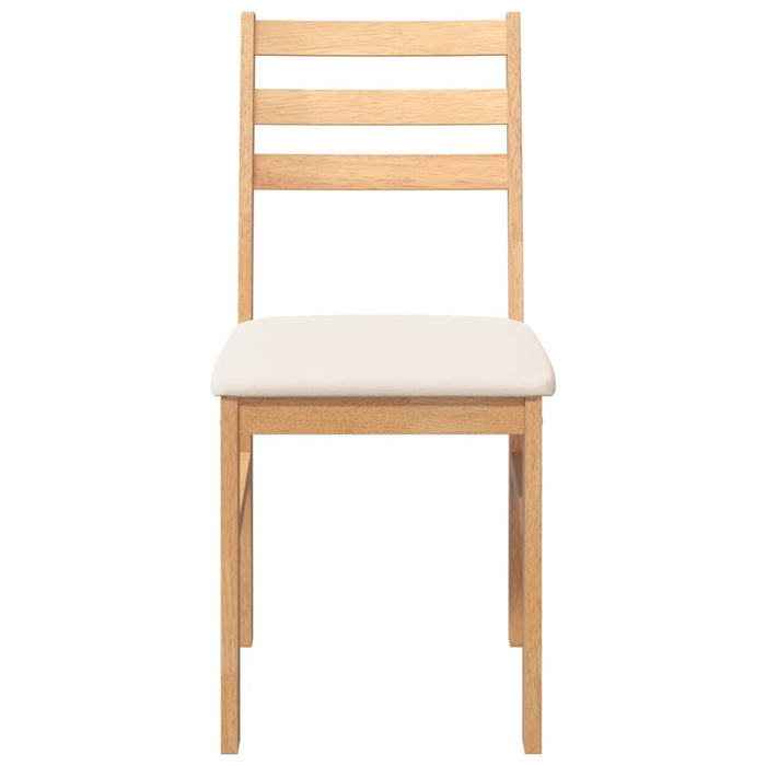 vidaXL Sedie da Pranzo con Cuscini 2 pz in Legno Massello di Hevea
