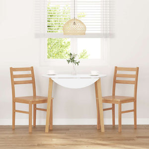 Sedie da Pranzo 2 pz in Legno Massello di Hevea