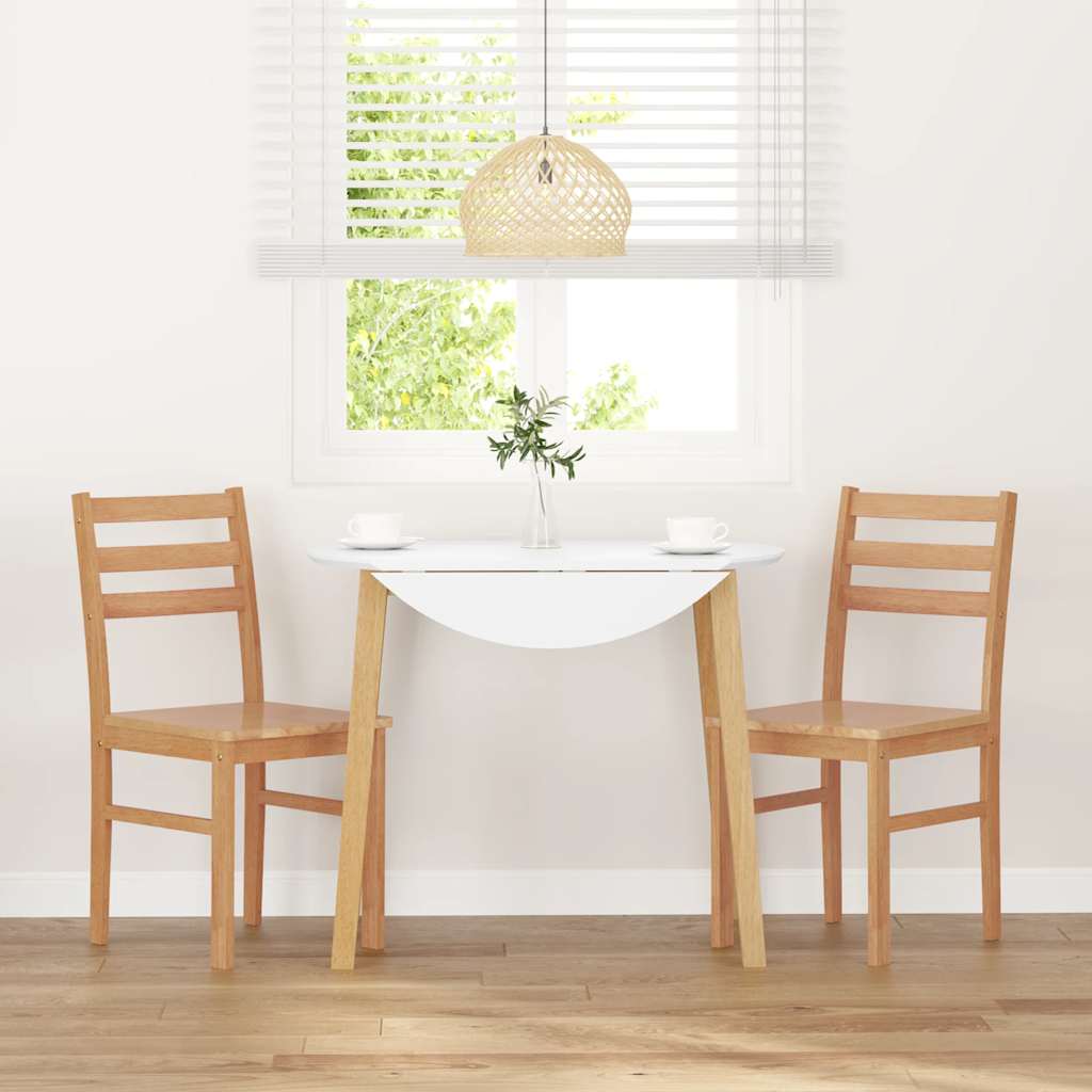 Sedie da Pranzo 2 pz in Legno Massello di Hevea 4102420