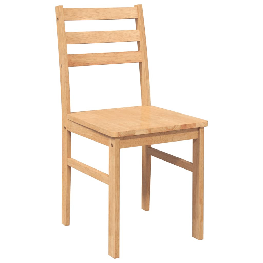 Sedie da Pranzo 2 pz in Legno Massello di Hevea