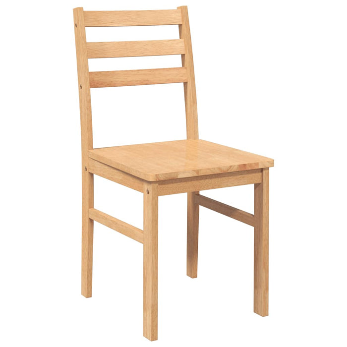 Sedie da Pranzo 2 pz in Legno Massello di Hevea