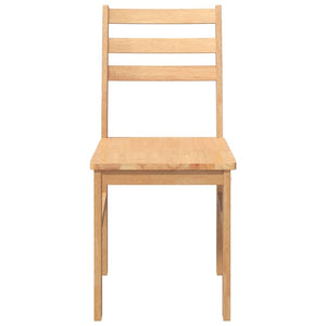 Sedie da Pranzo 2 pz in Legno Massello di Hevea