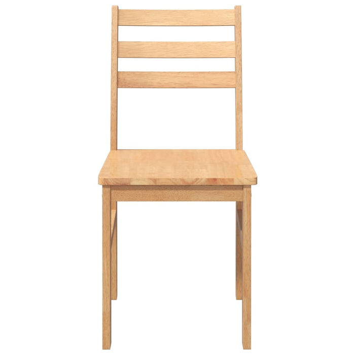 Sedie da Pranzo 2 pz in Legno Massello di Hevea