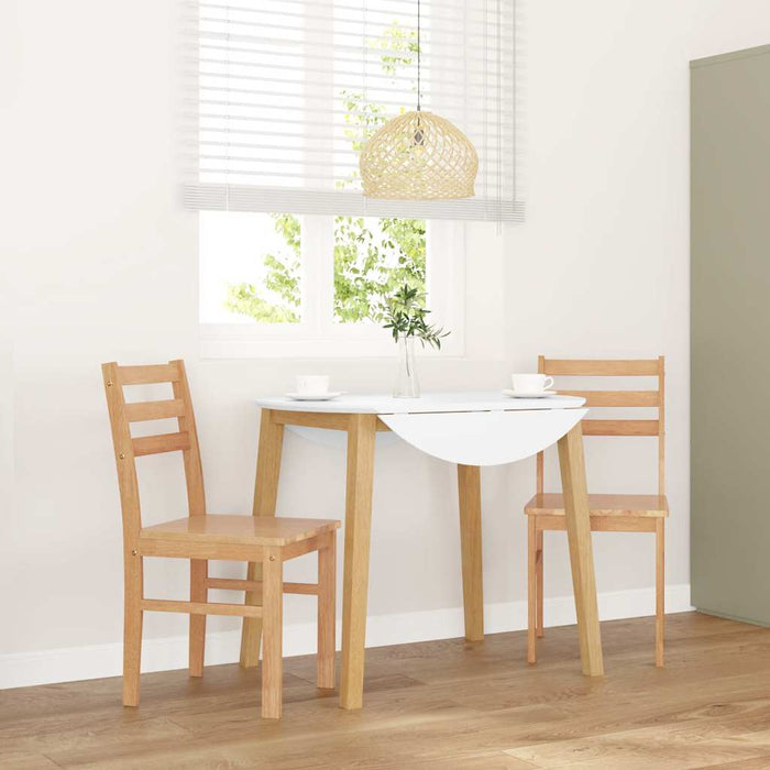 Sedie da Pranzo 2 pz in Legno Massello di Hevea 4102420