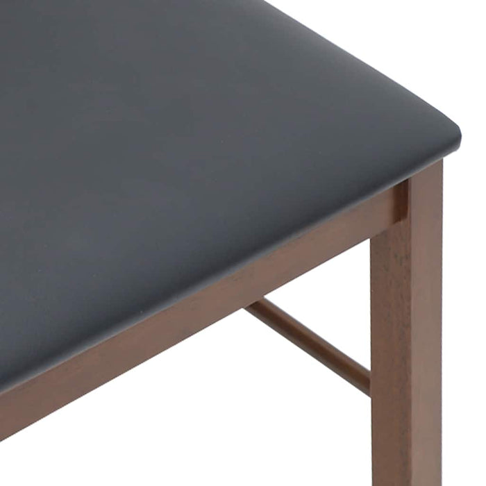 Sedie da Pranzo con Cuscini 2pz Marrone Legno Massello di Hevea 4102426