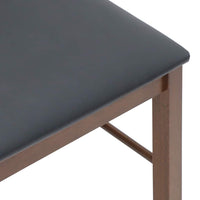 vidaXL Sedie da Pranzo con Cuscini 2pz Marrone Legno Massello di Hevea