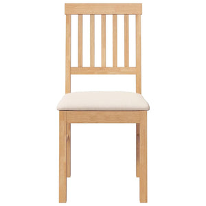 vidaXL Sedie da Pranzo con Cuscini 2 pz in Legno Massello di Hevea