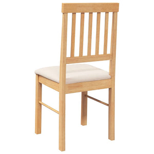 Sedie da Pranzo con Cuscini 2 pz in Legno Massello di Hevea 4102427