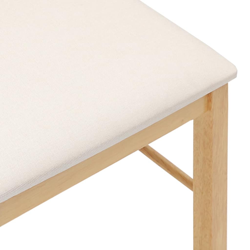 Sedie da Pranzo con Cuscini 2 pz in Legno Massello di Hevea 4102427