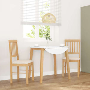 Sedie da Pranzo con Cuscini 2 pz in Legno Massello di Hevea 4102427