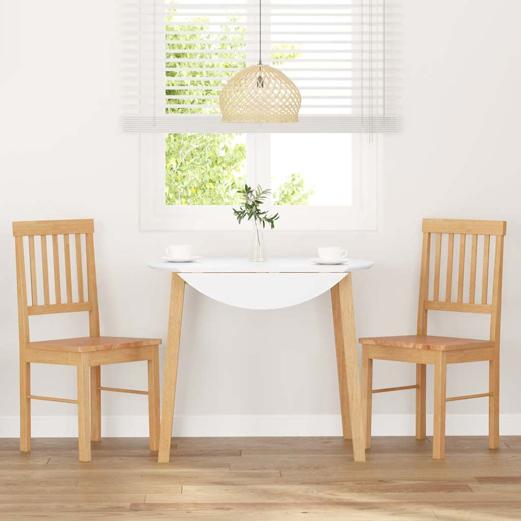 Sedie da Pranzo 2 pz in Legno Massello di Hevea