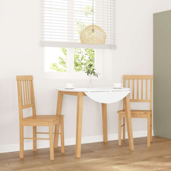 Sedie da Pranzo 2 pz in Legno Massello di Hevea