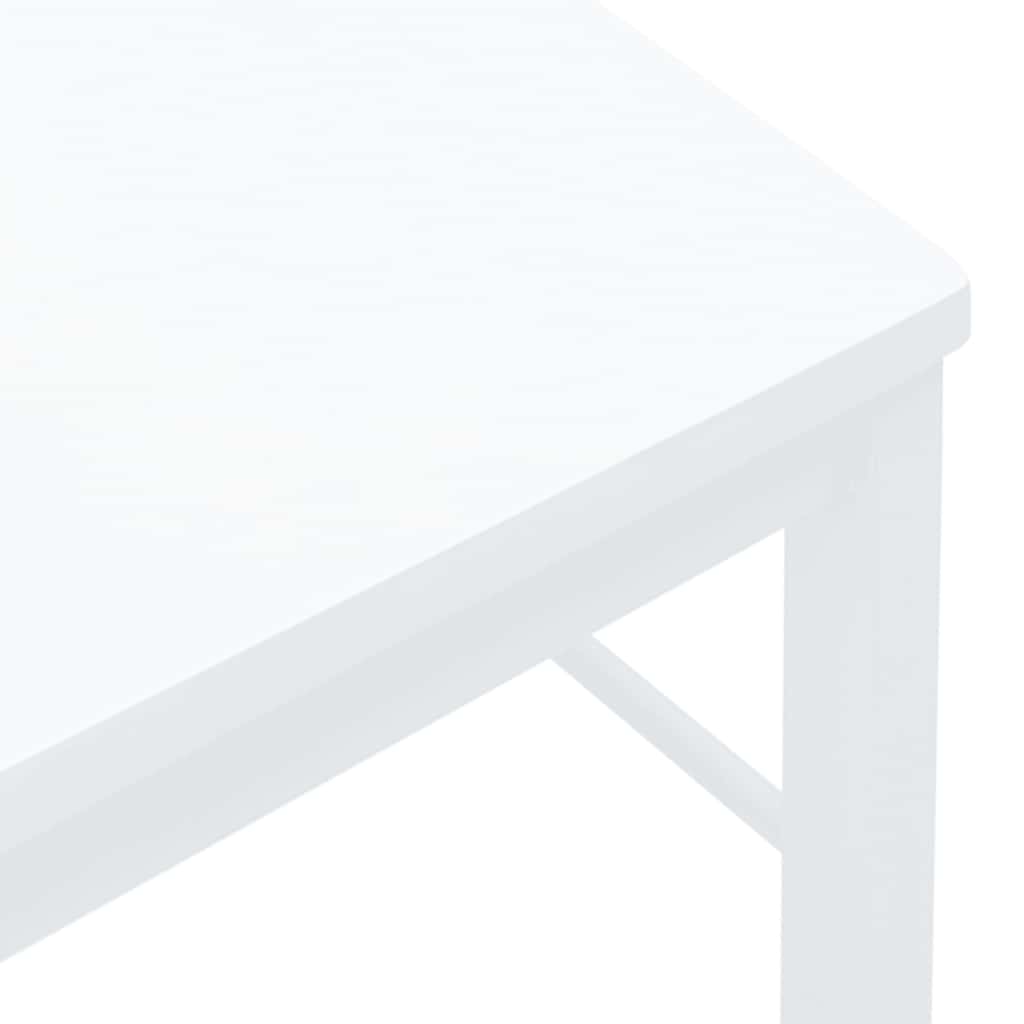 Sedie da Pranzo 2 pz Bianche in Legno Massello di Hevea 4102431