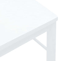 Sedie da Pranzo 2 pz Bianche in Legno Massello di Hevea 4102431