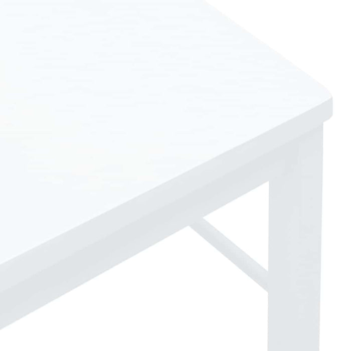 Sedie da Pranzo 2 pz Bianche in Legno Massello di Hevea 4102431