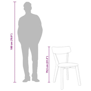 Sedie da Pranzo 2 pz Bianche in Legno Massello di Hevea 4102433