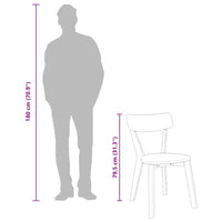 vidaXL Sedie da Pranzo 2 pz Bianche in Legno Massello di Hevea