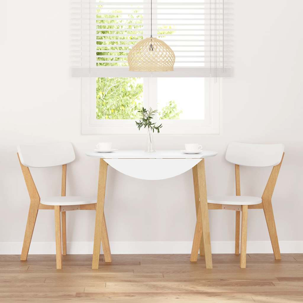 Sedie da Pranzo 2 pz in Legno Massello di Hevea